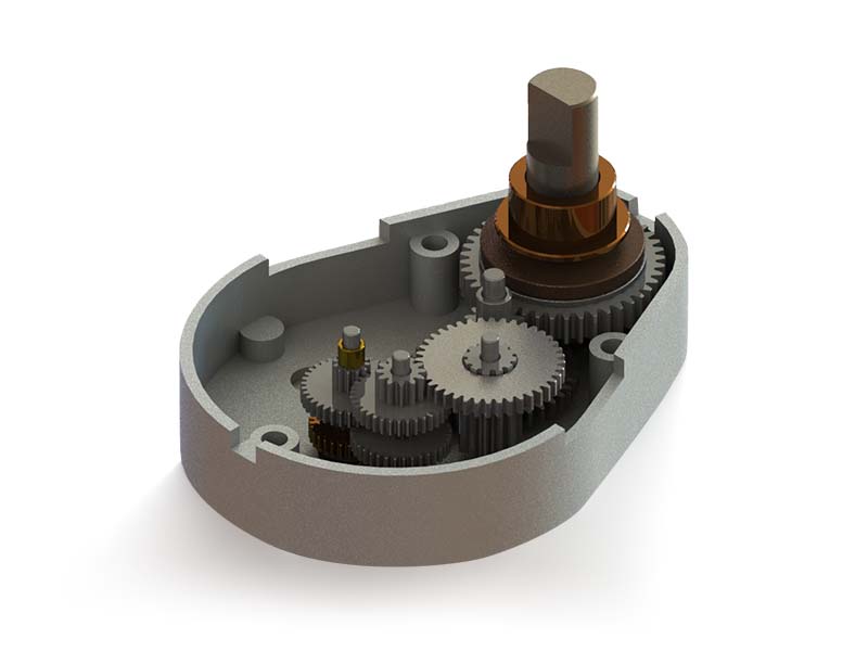 Caixa de engrenagens de dentes retos